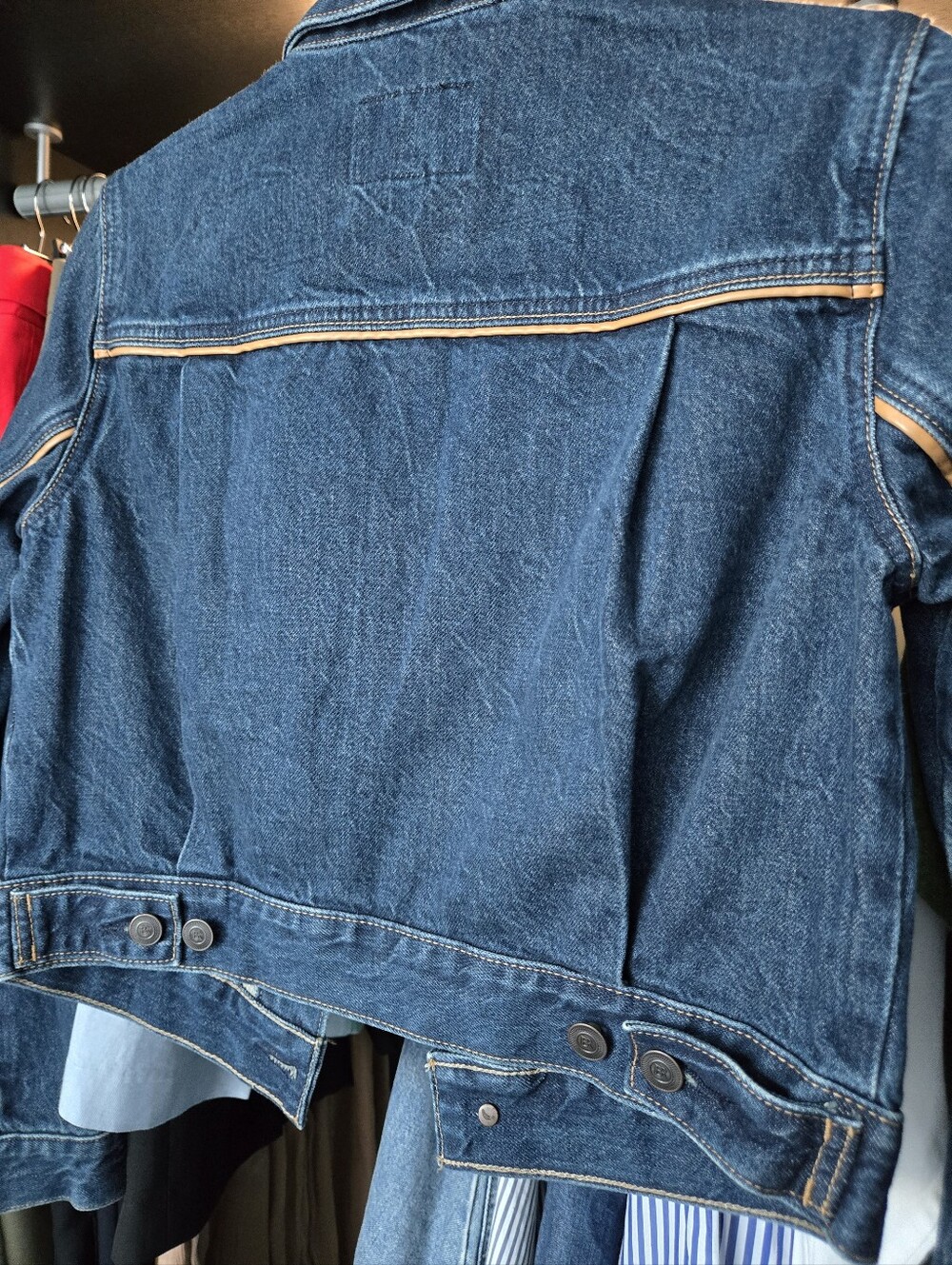 Banana Republic Dark Blue Denim Trucker Jacket - Picture 8 of 9